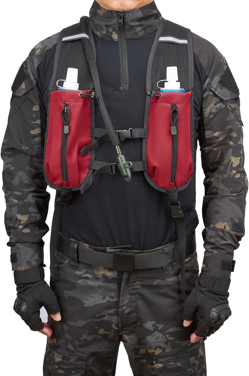 ATBP Running Hydration Vest Pack Tactical 3L Water Bladder Backpack Bag for Cycling Marathon Hiking Daypack Men & Women - Image 4
